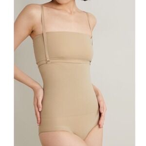 SKIMS | Fits Everybody Core Control High Waisted Briefs Bodysuit, Clay, Size S